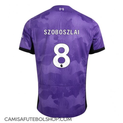 Camisa de time de futebol Liverpool Szoboszlai Dominik #8 Replicas 3º Equipamento 2023-24 Manga Curta